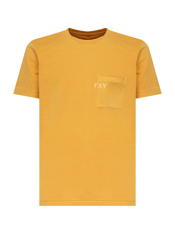 Fay T-Shirts And Polos Orange Cotton