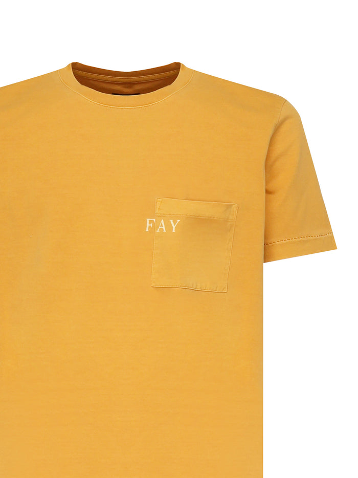 Fay T-Shirts And Polos Orange Cotton