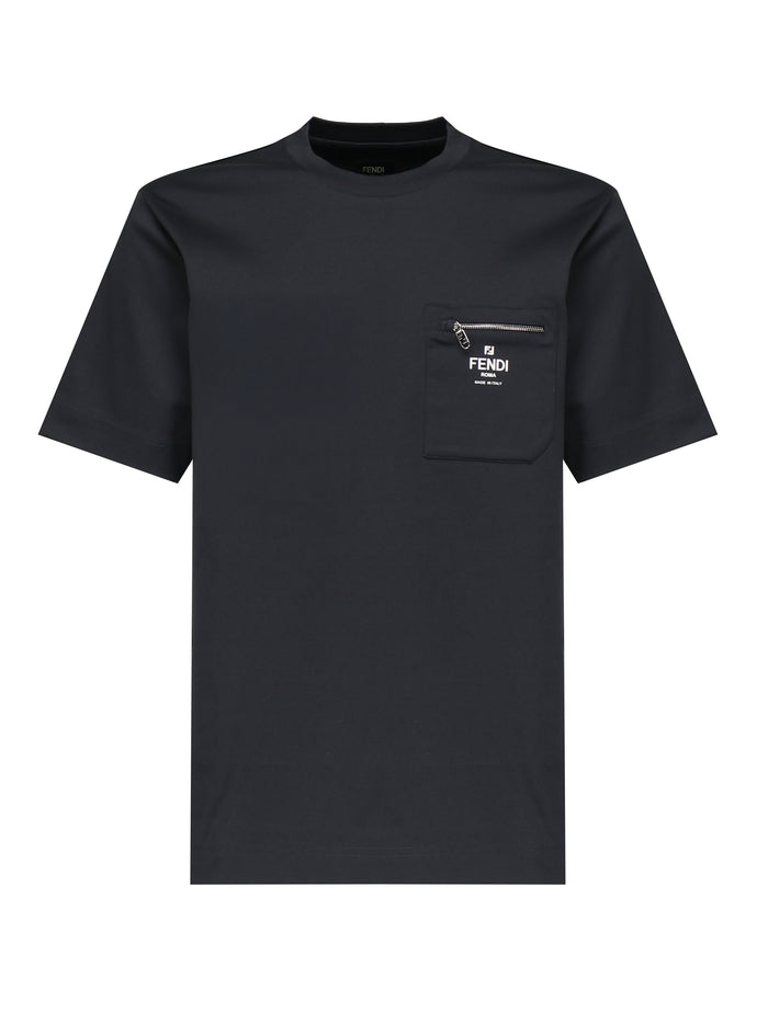 Fendi T-Shirts And Polos Blue Cotton