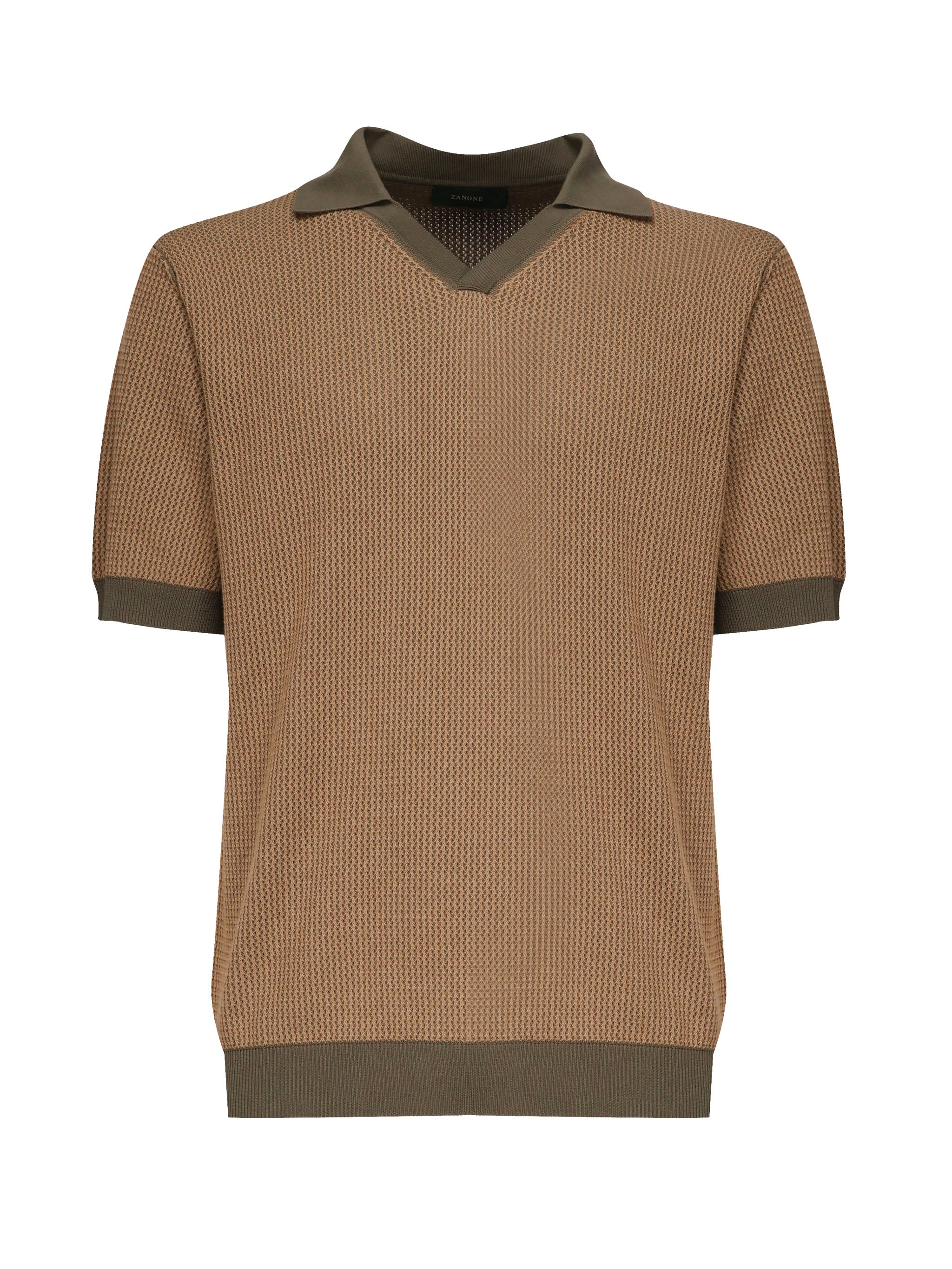 Zanone T-shirts and Polos Beige Cotton