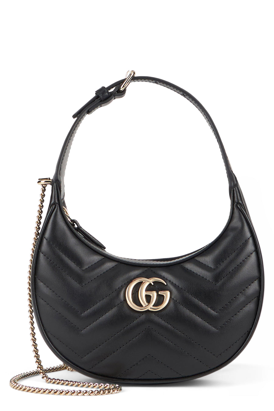 Shoulder Bag Gg Marmont Leather Black Calf Skin