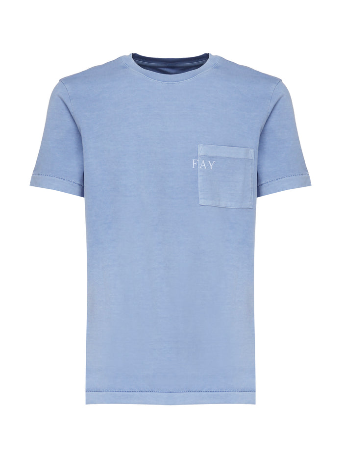 Fay T-shirts and Polos Blue Cotton
