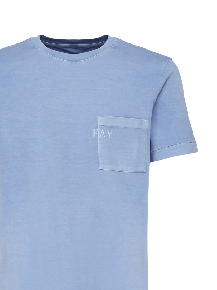 Fay T-shirts and Polos Blue Cotton