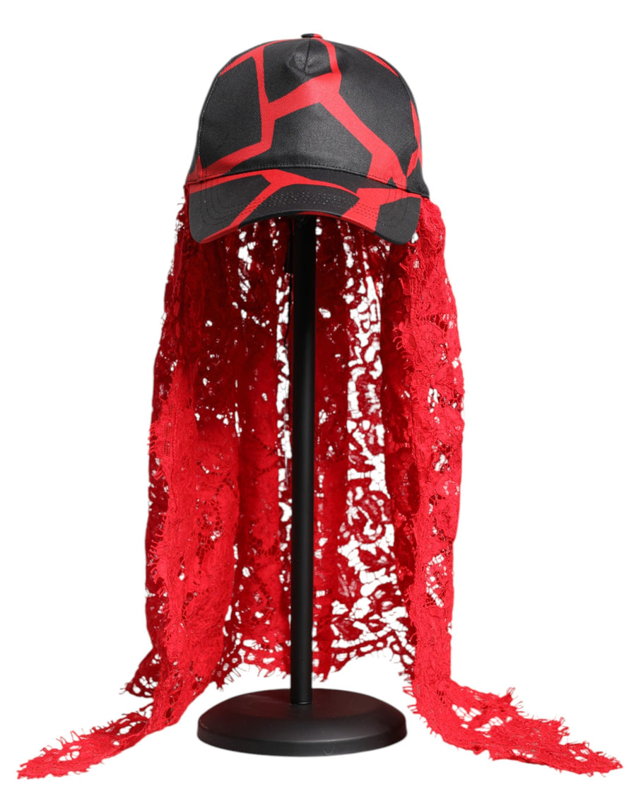 Dolce & Gabbana HAT9801 100% Polyester (shell and lining) baseball cap in red