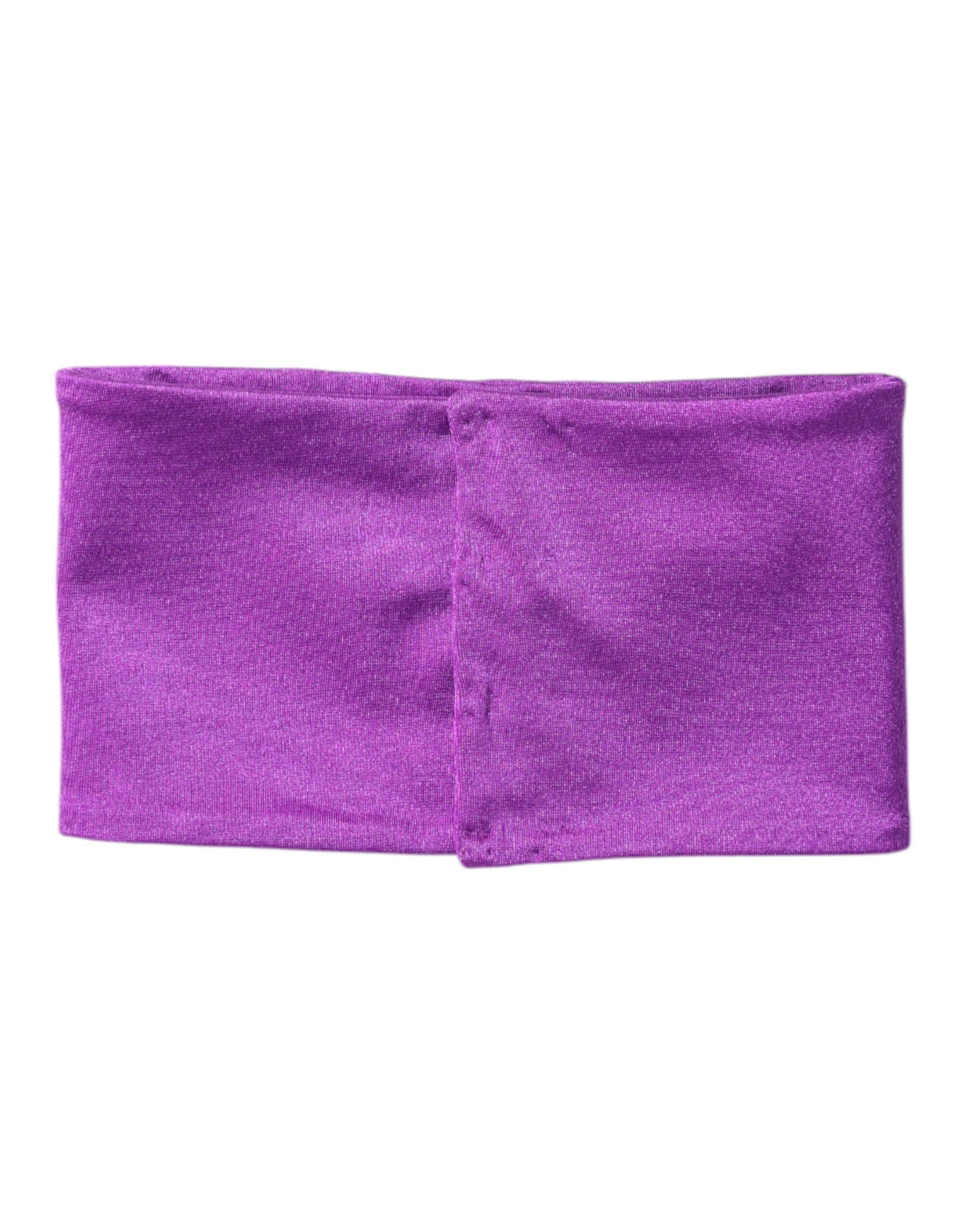 Dolce & Gabbana 80% Nylon scarf in purple — view 2