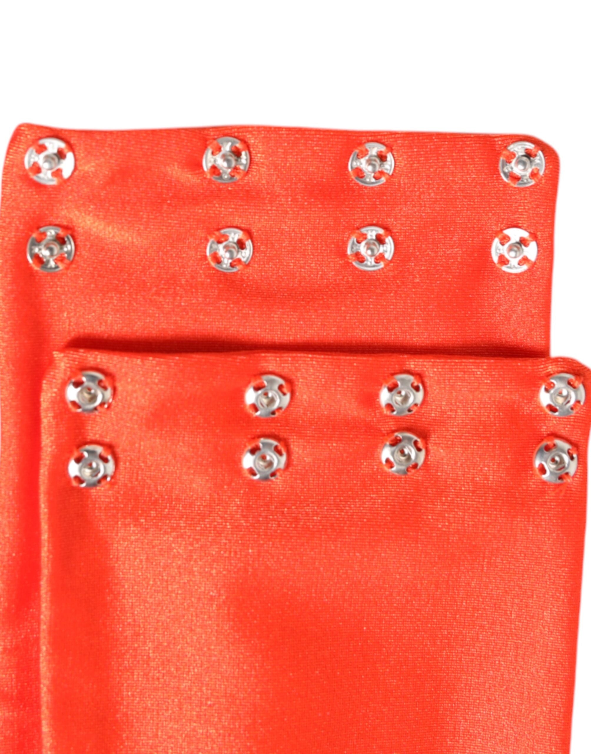 Dolce & Gabbana 80% Nylon scarf in orange — view 4