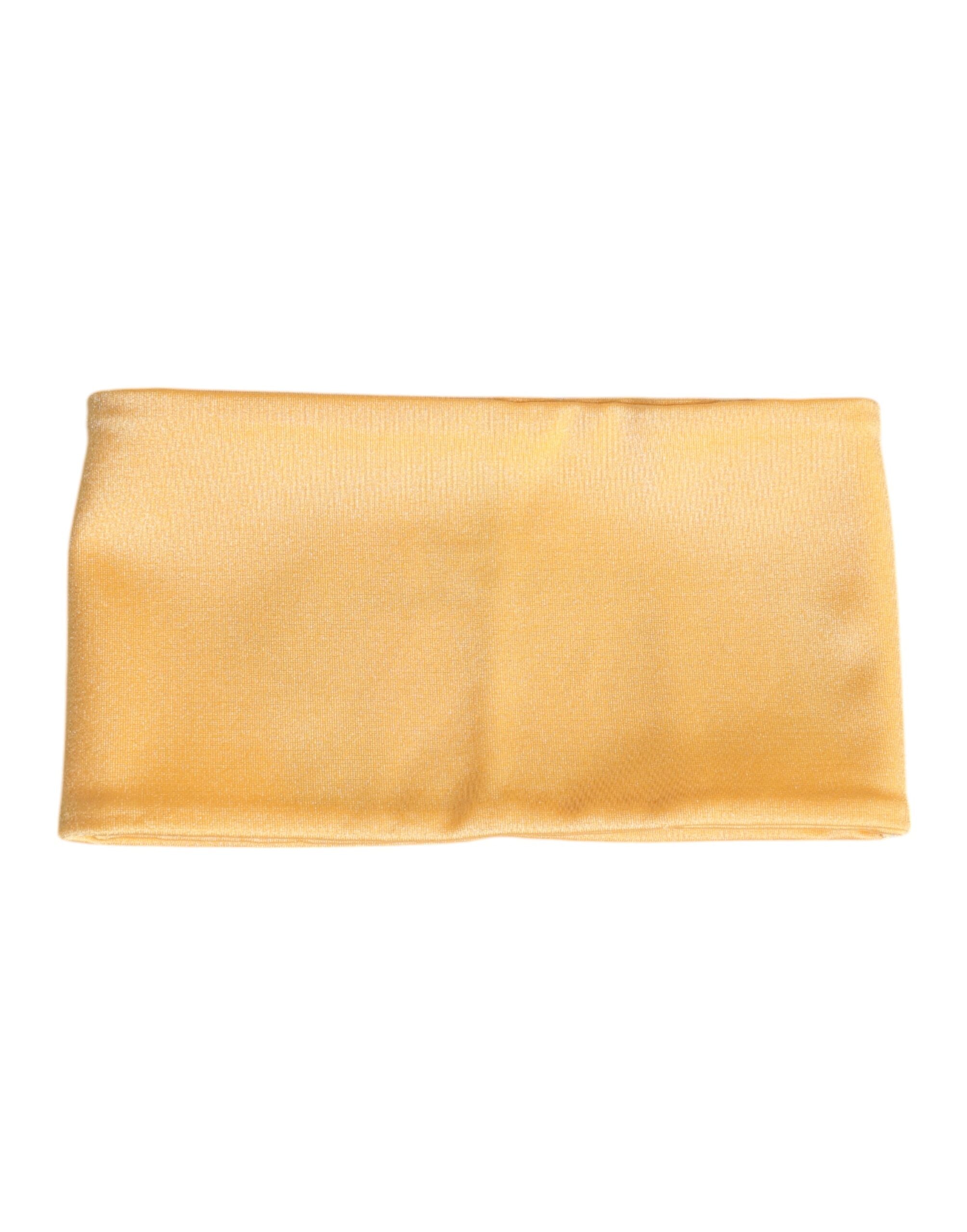 Dolce & Gabbana 80% Nylon 20% Elastane scarf in yellow — view 4