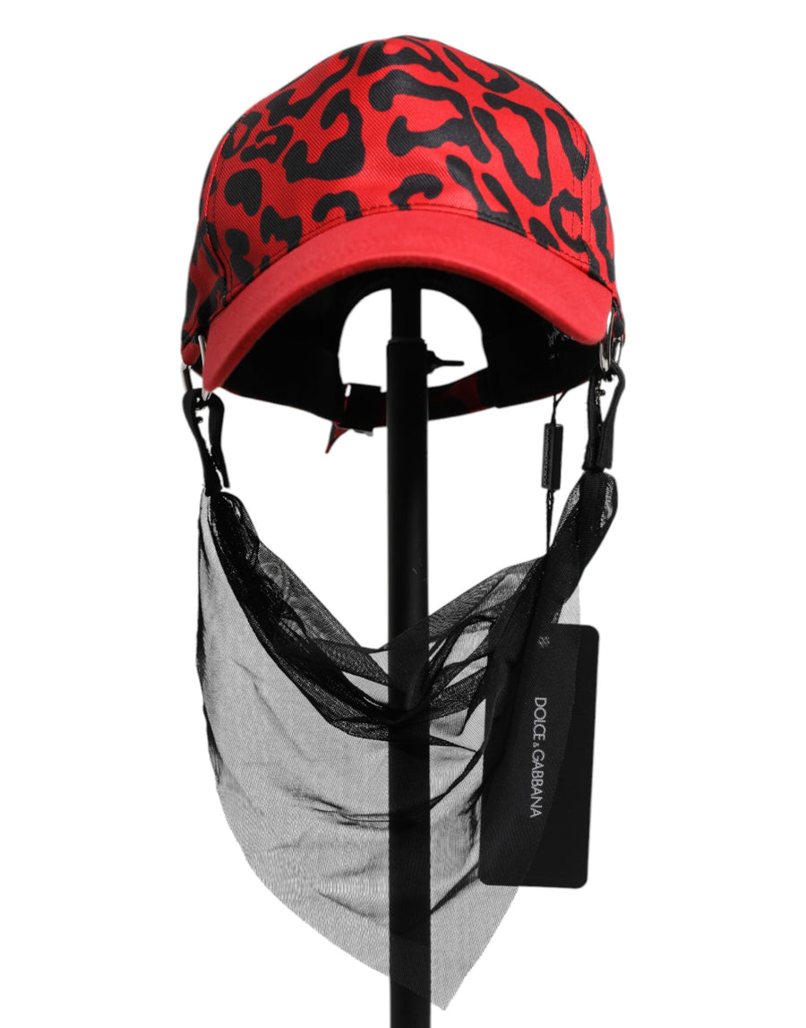 Dolce & Gabbana HAT9841 100% Cotton (shell); 100% Silk (lining) baseball cap in red