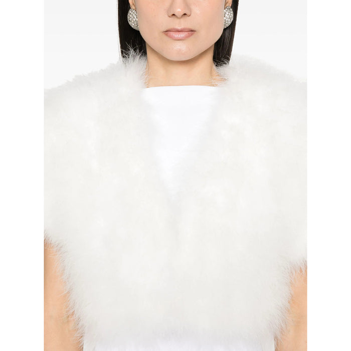 Cape Yves Salomon White Lining Silk: 100. Capes