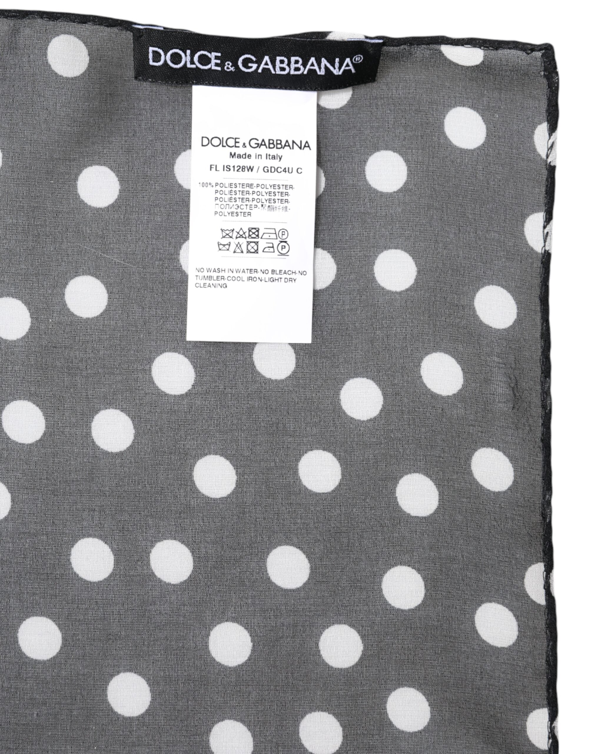 Dolce & Gabbana 100% Polyester scarf in black — view 5