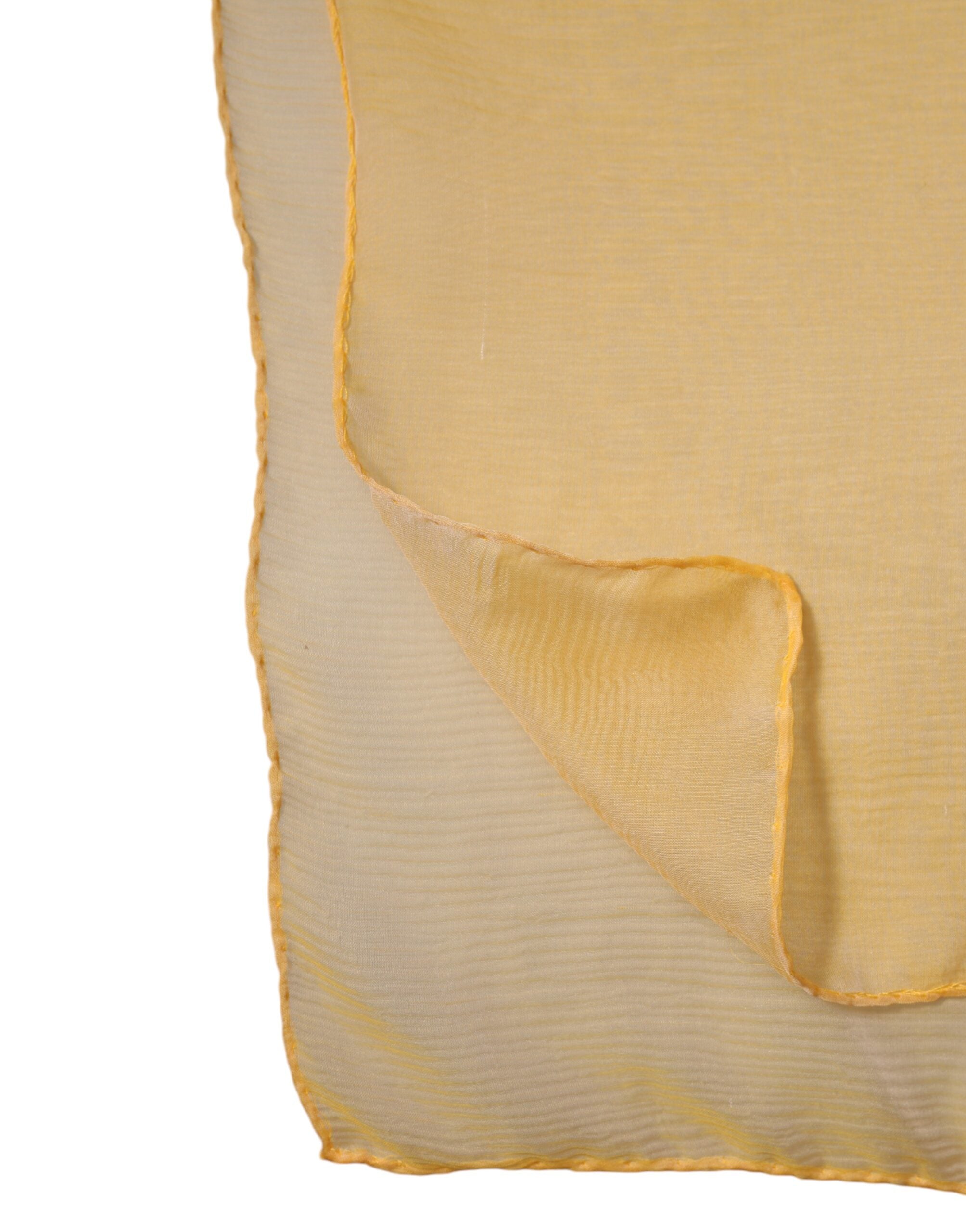 Dolce & Gabbana 100% Silk shawl in yellow — view 6