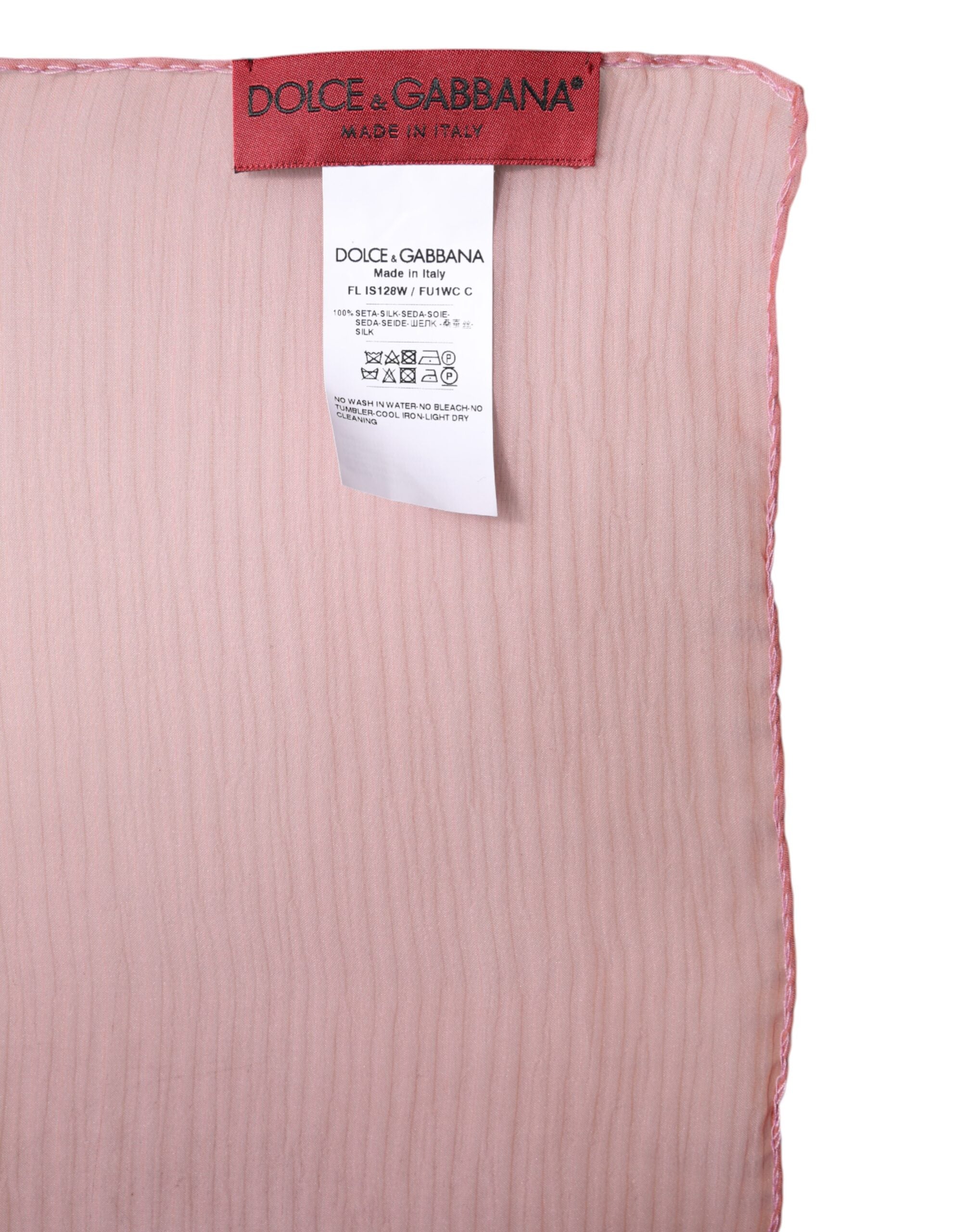 Dolce & Gabbana 100% Silk shawl in pink — view 4