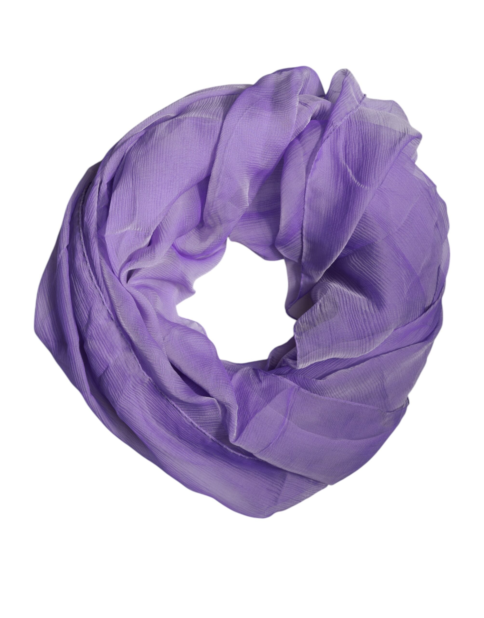 Dolce & Gabbana 100% Silk shawl in purple — view 2