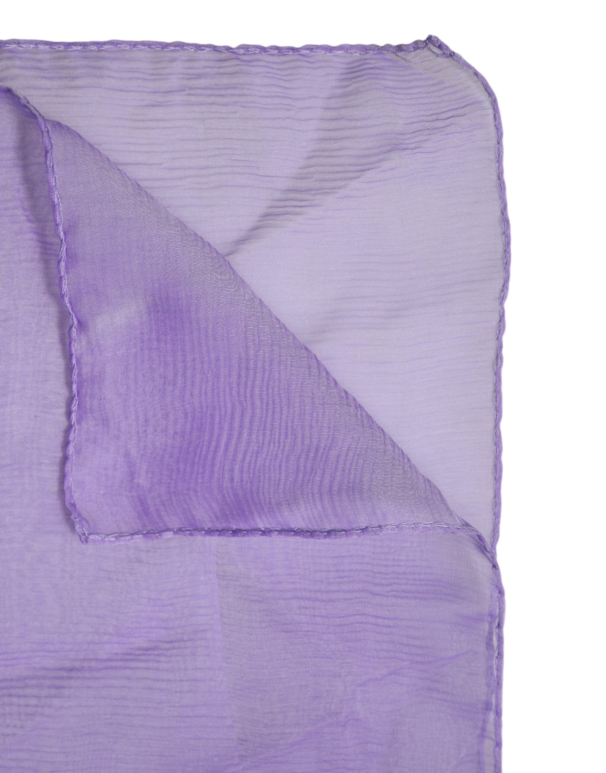 Dolce & Gabbana 100% Silk shawl in purple — view 5