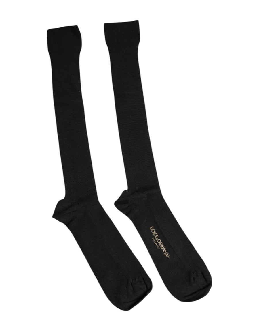 Dolce & Gabbana 82% Viscose 18% Nylon socks in black