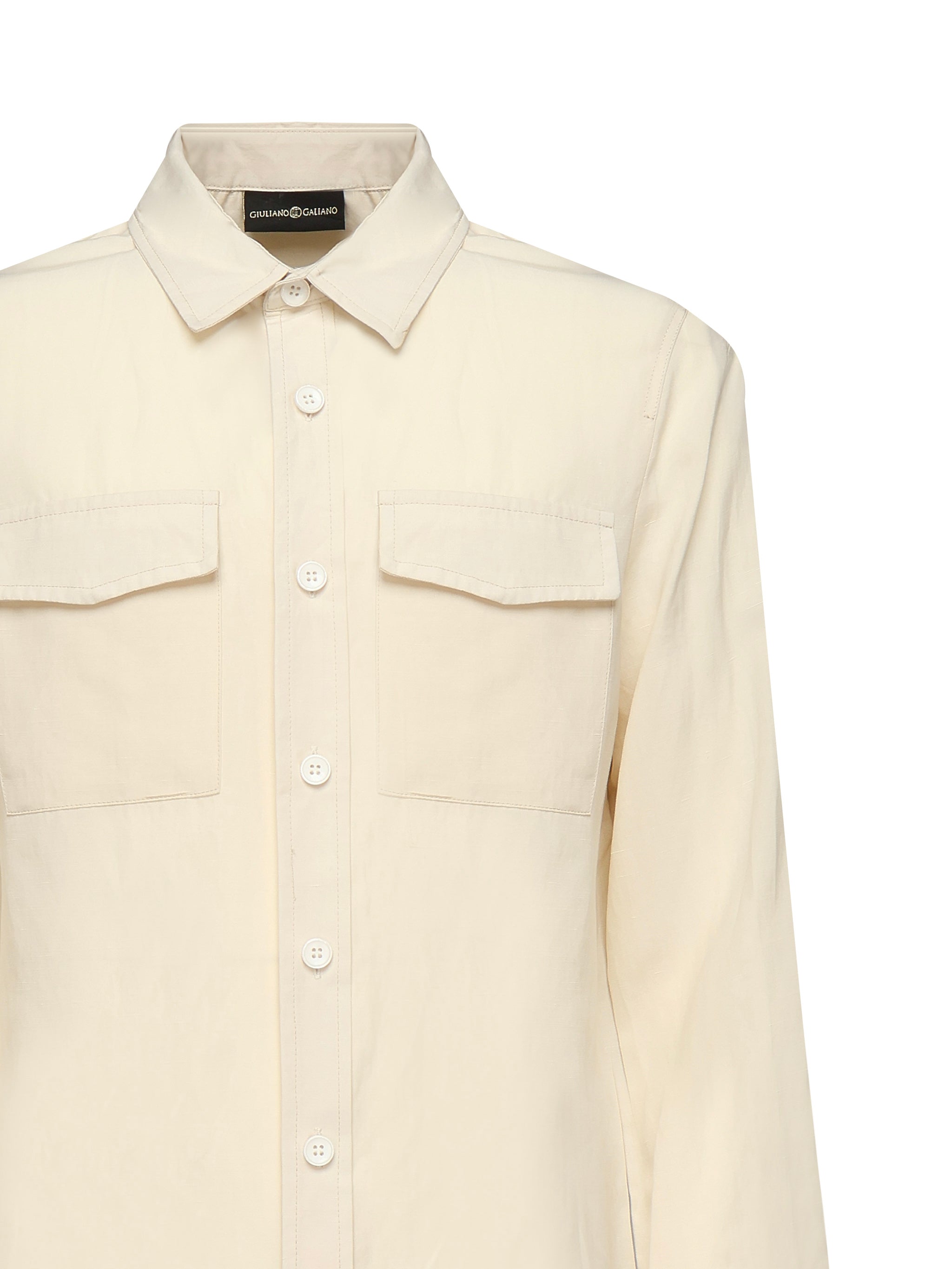 Giuliano Galiano Shirts Beige Tencel Linen