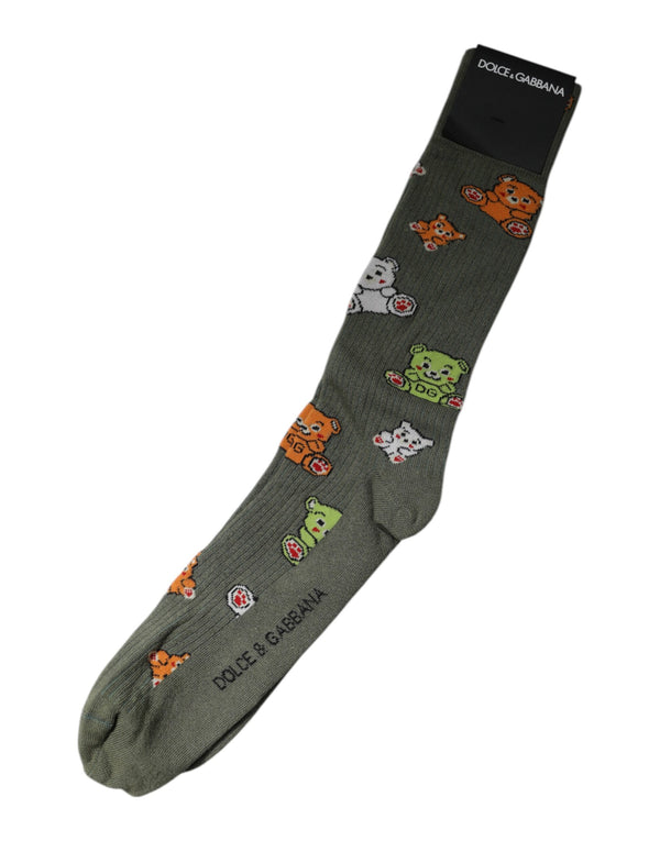 Dolce & Gabbana 52% Nylon 47% Cotton 1% Elastane socks in gray
