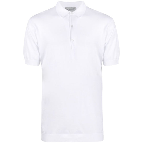 John Smedley White Polo Shirt Cotton