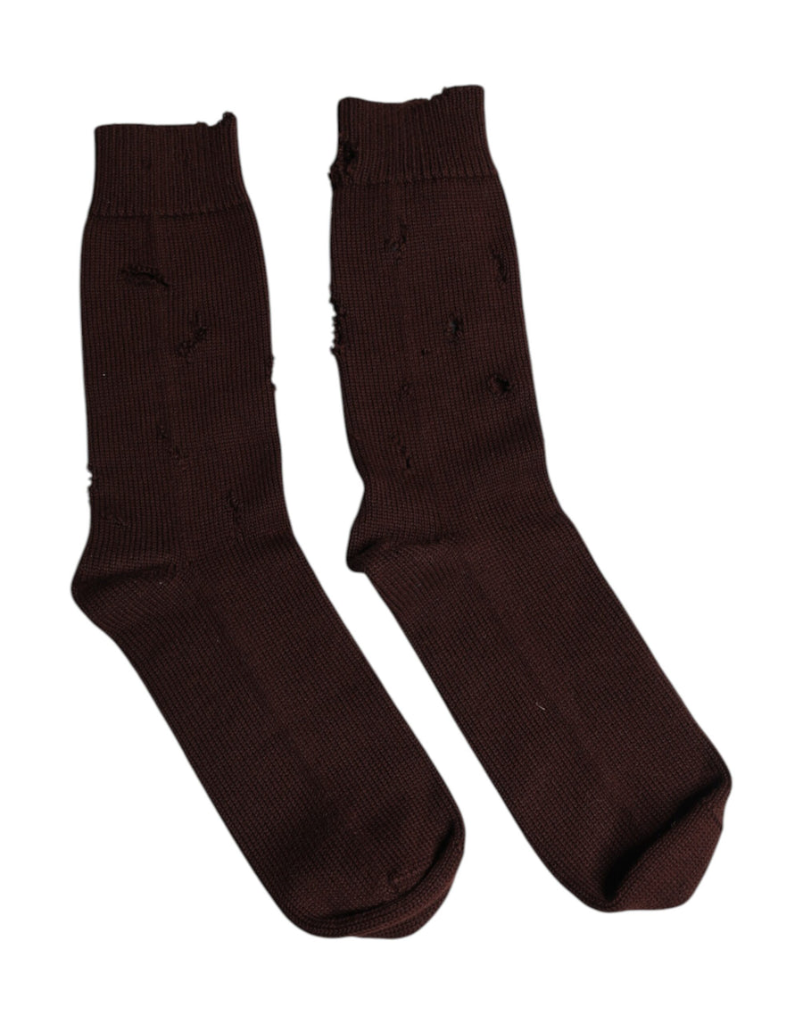 Dolce & Gabbana Cotton Blend socks in brown