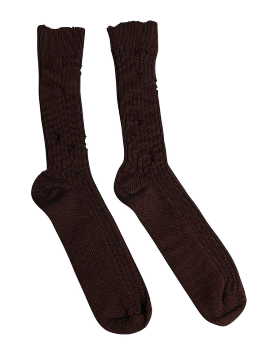 Dolce & Gabbana Cotton Blend socks in brown
