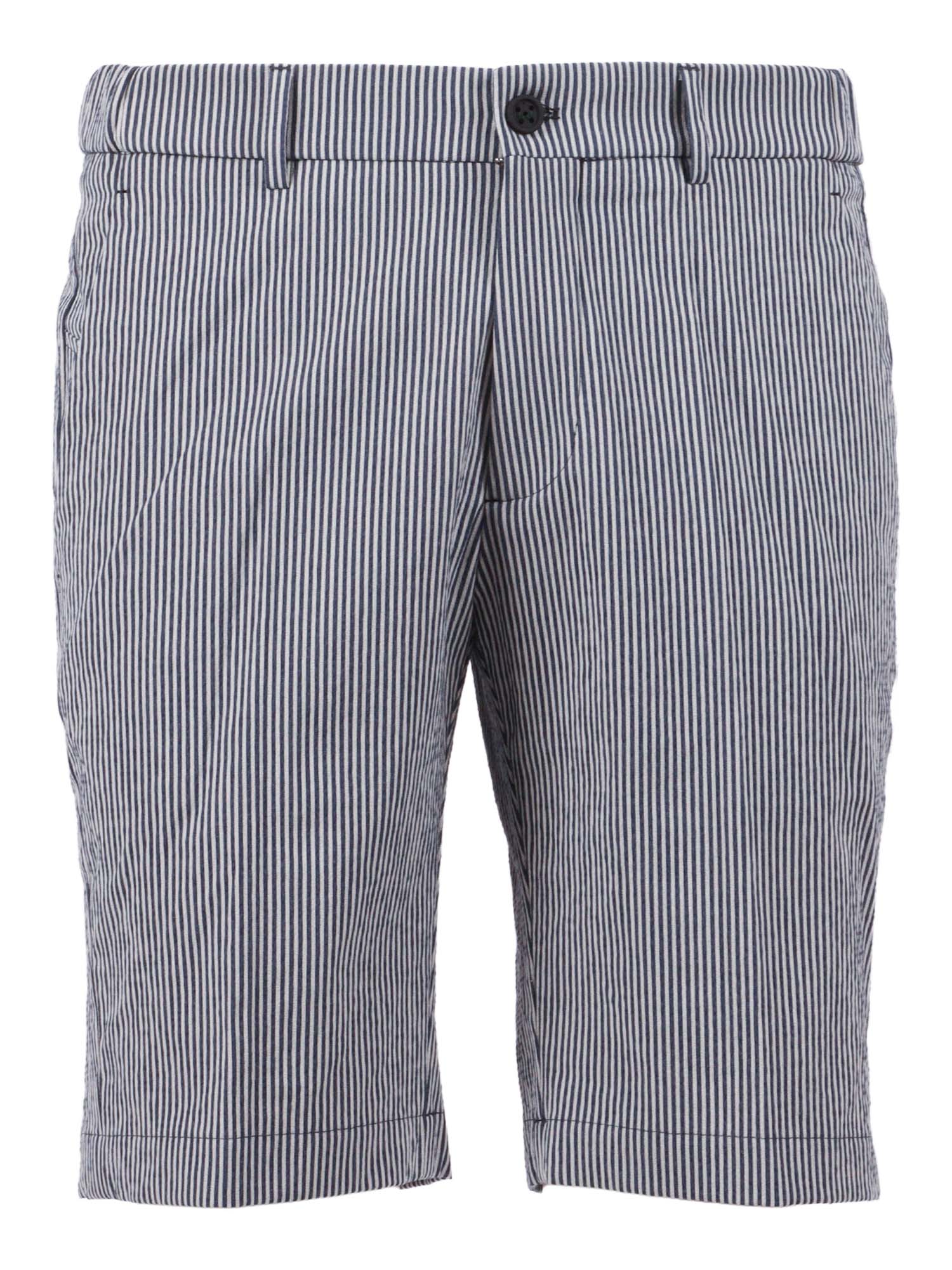 Ber_muda Elax Pants Blue Cotton Lyocell Bermuda Short