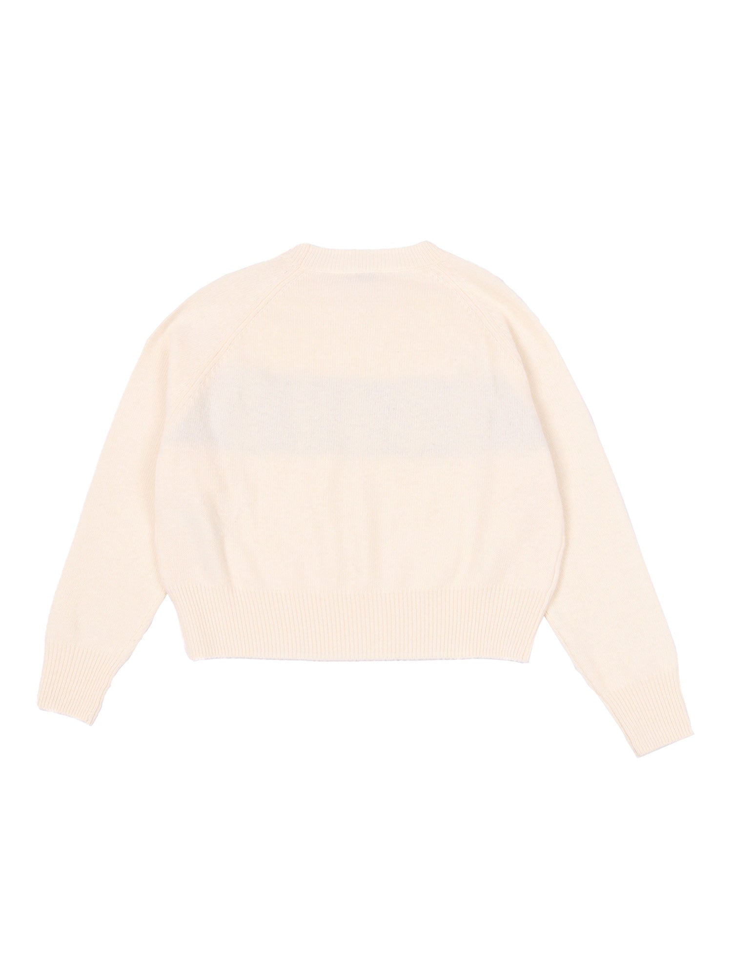 Sweater White Wool Crewneck