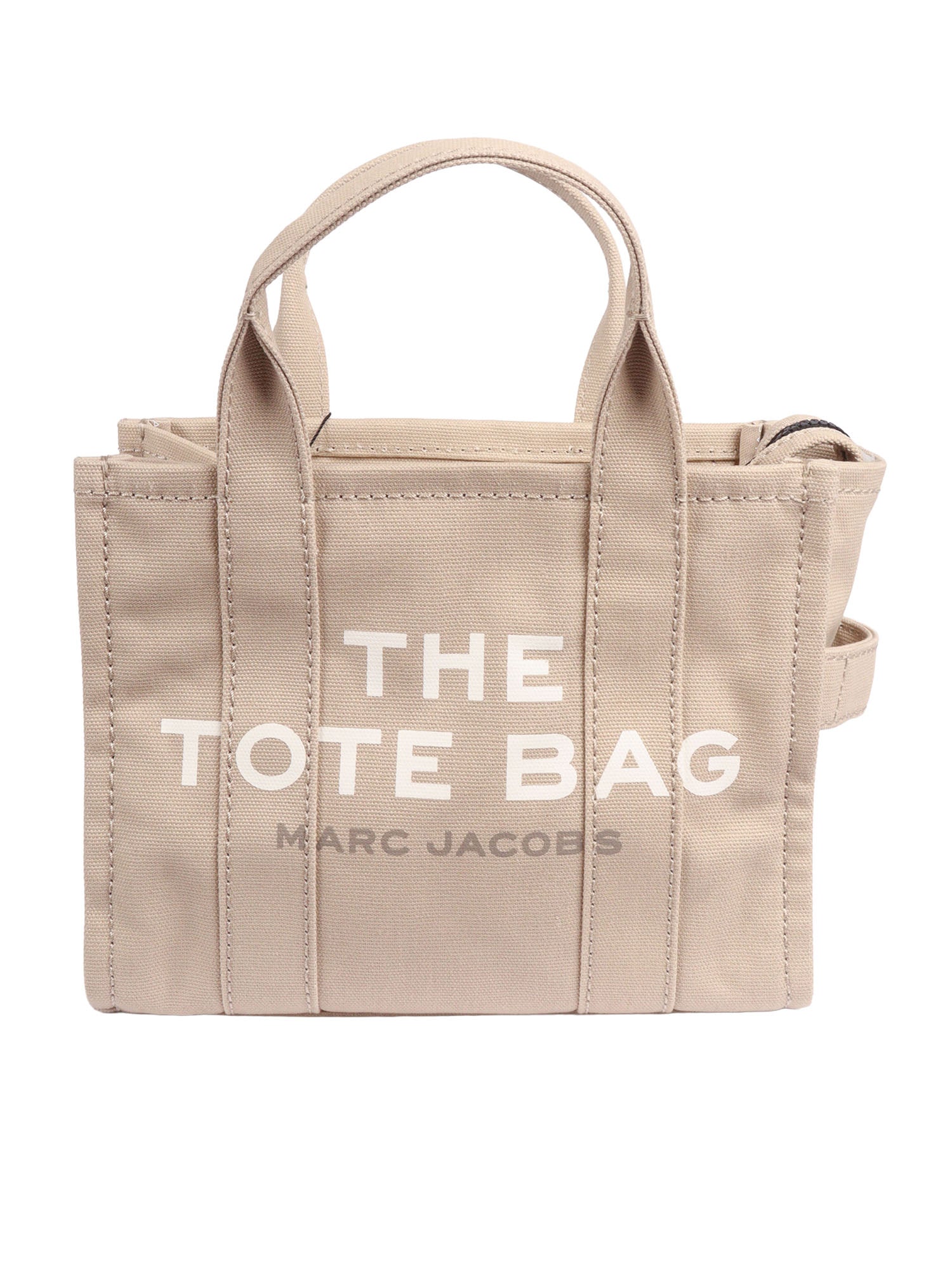 The Small Tote Beige Cotton Handbag