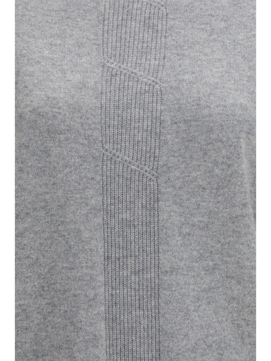 Cashmere Rollneck Sweater Light Grey Tops