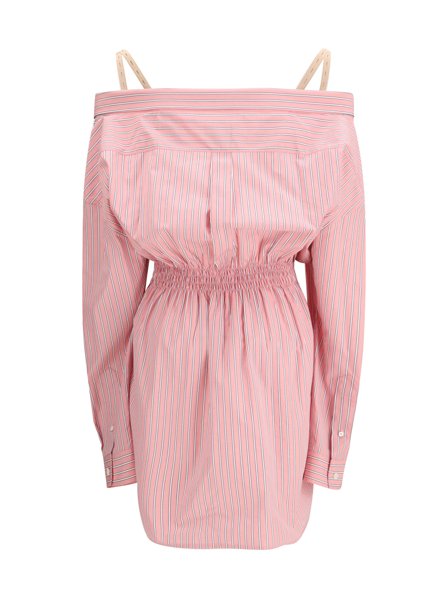 Dress Striped Pink Cotton