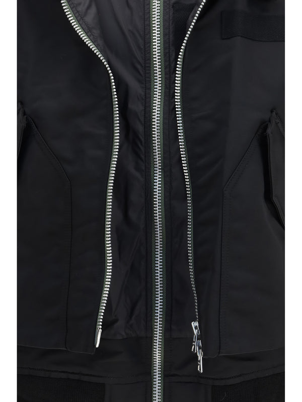 Double Jacket Cotton Chino & Nylon Black