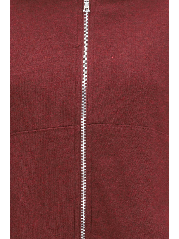 Sweatshirt Burgundy Melange Cotton Sweatshirts