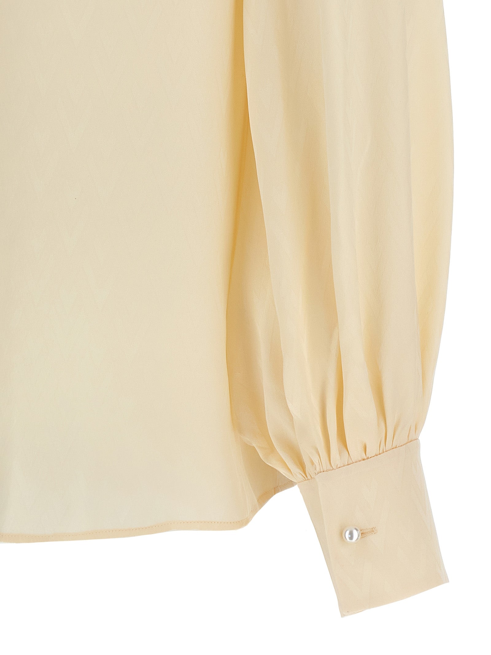 Valentino Garavani Toute la V shirt Beige Silk Shirt, Blouse