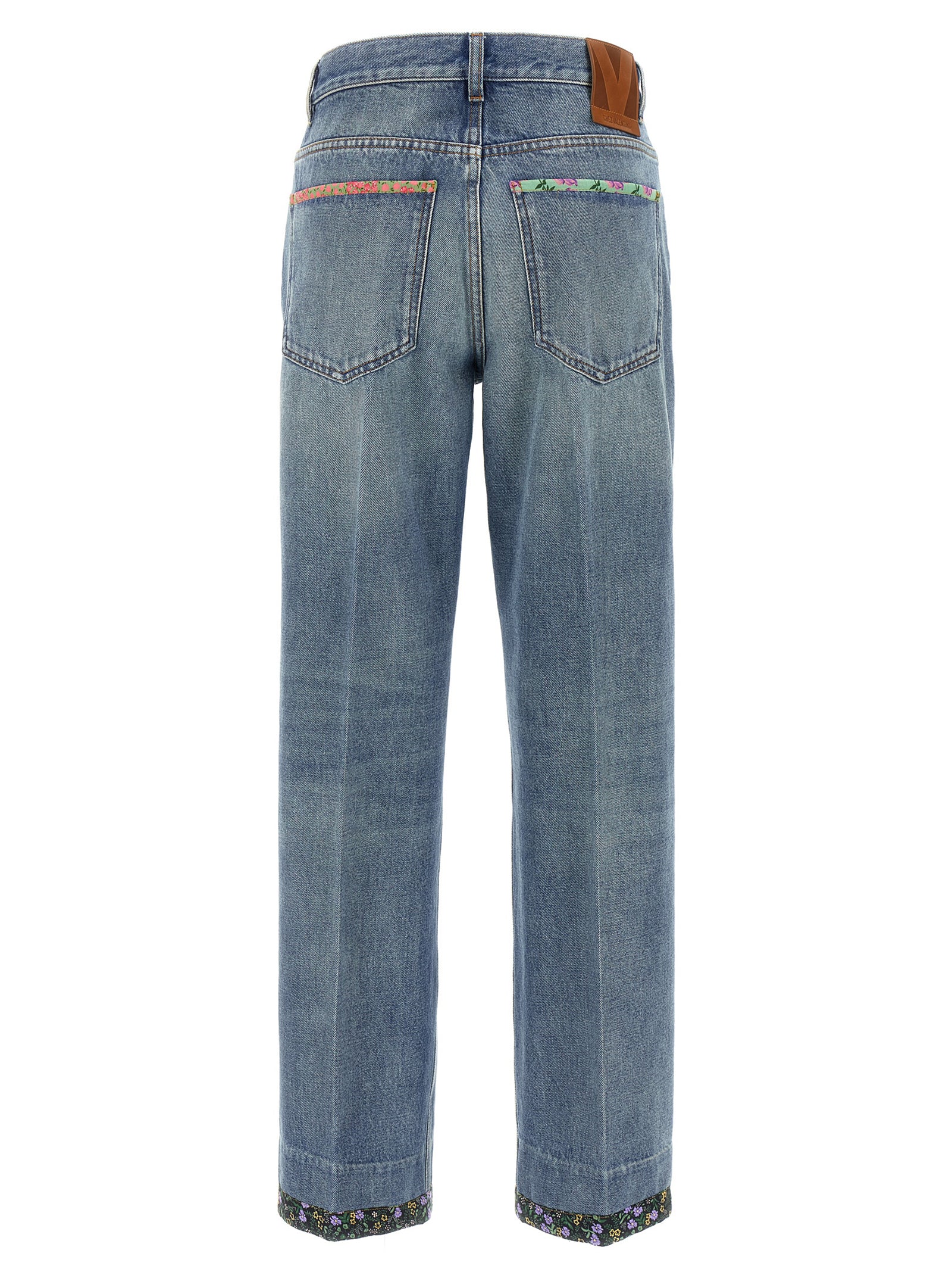 Valentino Garavani floral jeans Blue Cotton