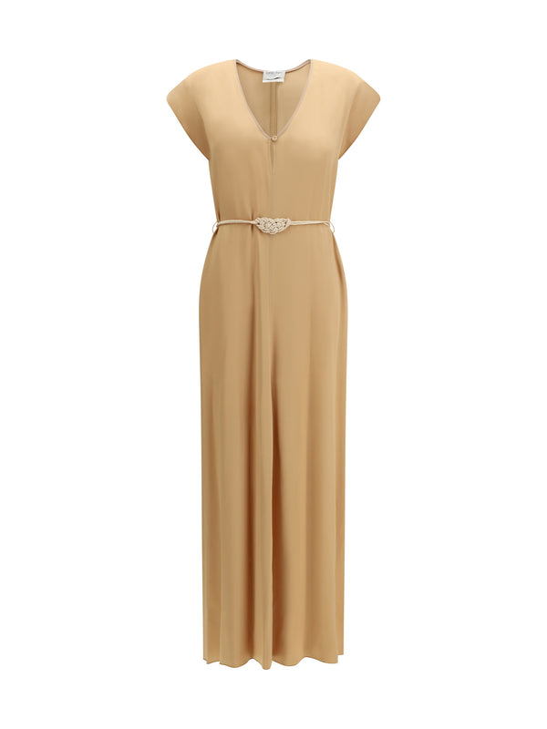 Forte_forte 100% Viscose dress in beige