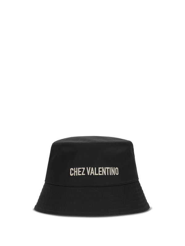 Valentino Garavani 8Y2HGA11UND 100% cotton bucket hat in black