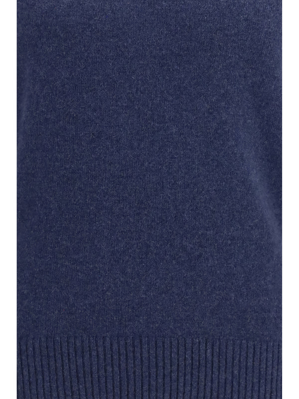 Crewneck Cashmere Sweater Blue (capra Hircus)