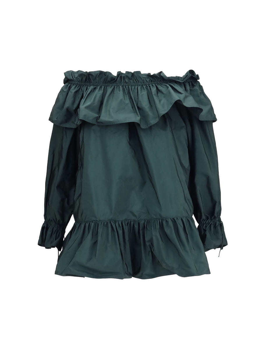 Saint Laurent 100% Polyamide dress in green