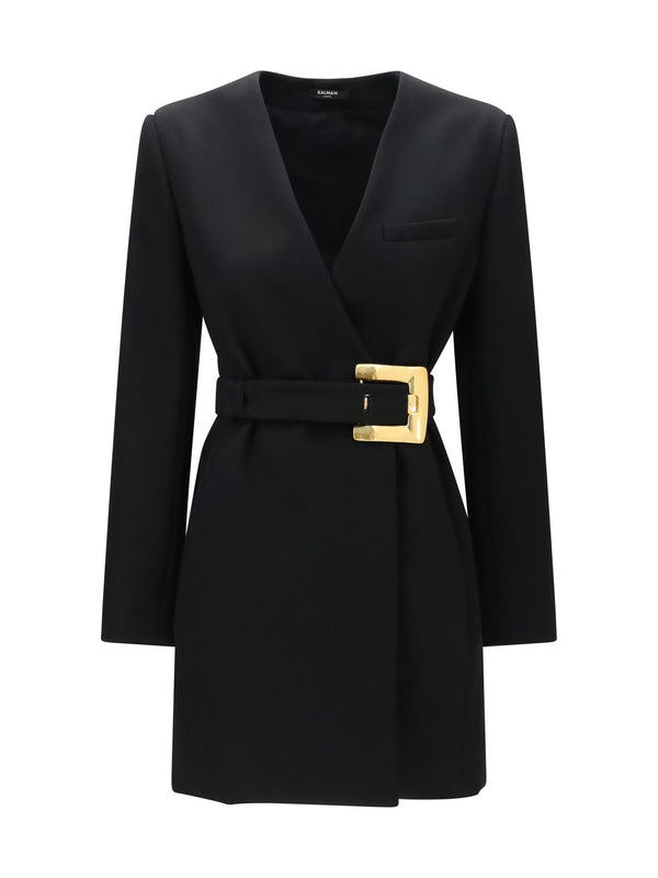 Balmain 100% Merino Wool Ovis Aries blazer in black