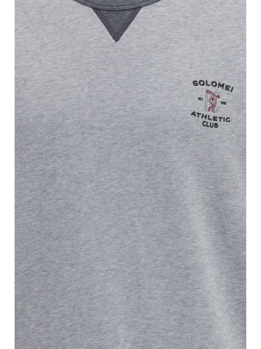 T-Shirt Melange Grey Grey/lead Cotton Sweatshirts