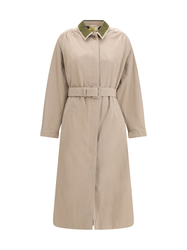 Marni 68% Cotton trench coat in beige