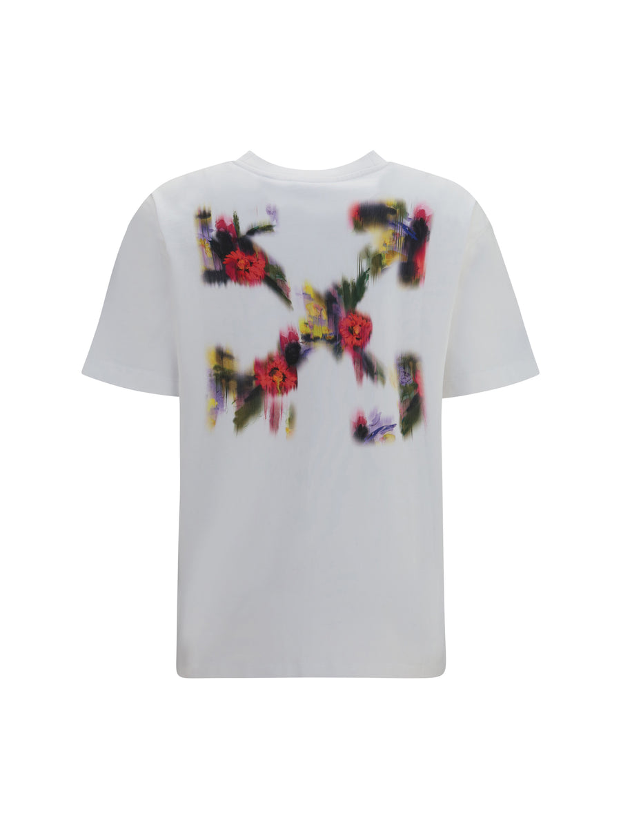 T-Shirt Arrow Flower White Hawthorn Rose Cotton T-shirts & Jerseys