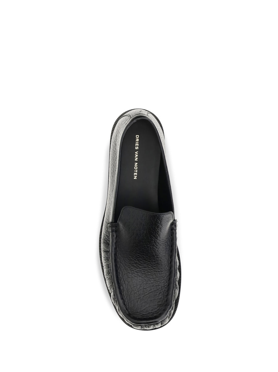 Leather Loafers Black