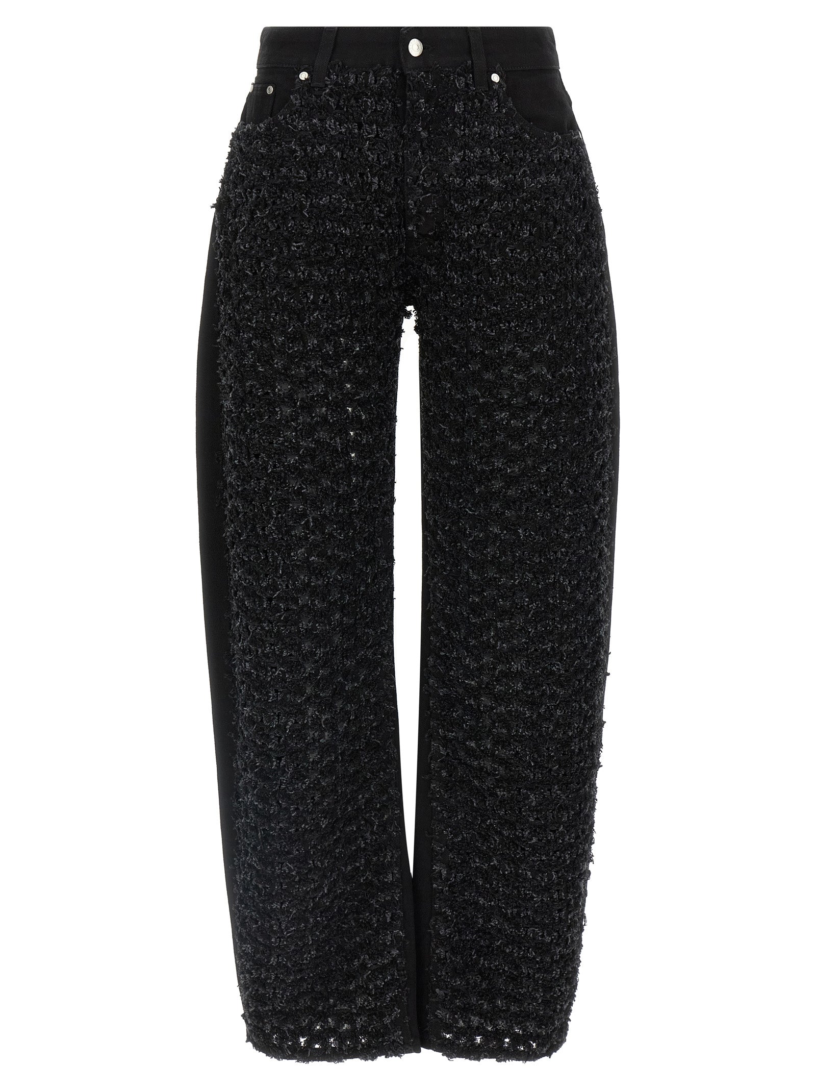 Bouclé jeans Black Cotton