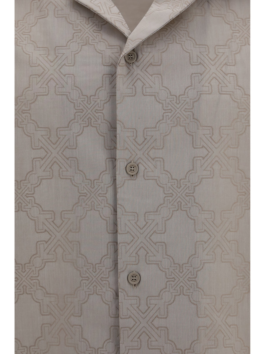 Shirt Arrow Monogram Cotton Beige