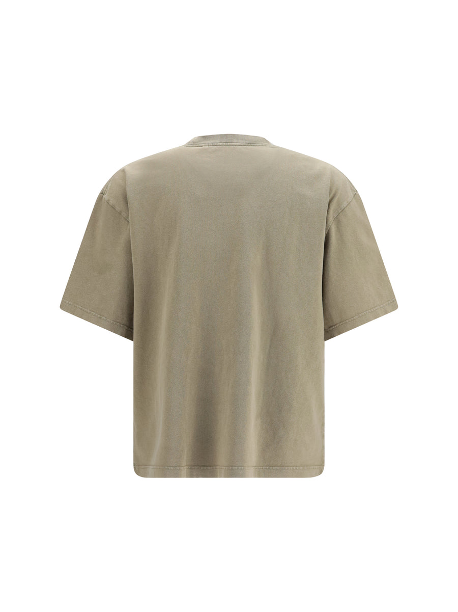 T-Shirt Ldn Washed Sky Olive Green Cotton T-shirts