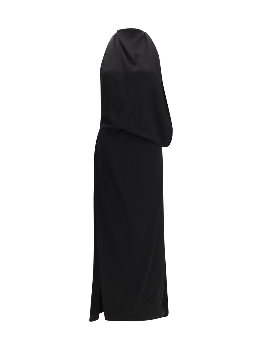Long Dolmen Dress Black Viscose