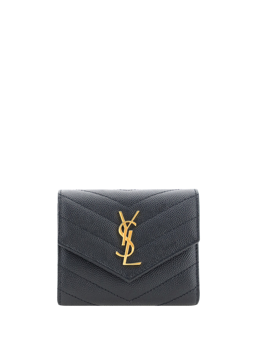 Saint Laurent 100% calf leather (Bos Taurus) wallet in black