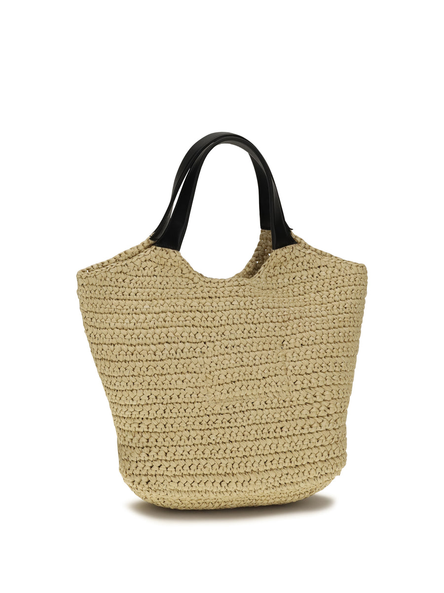 Tote Bag Mini Crochet Natural-Black Natural/black Viscose Shoulder