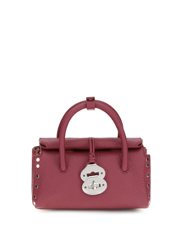 Zanellato 100% Calf Leather Bos Taurus top handle bag in pink