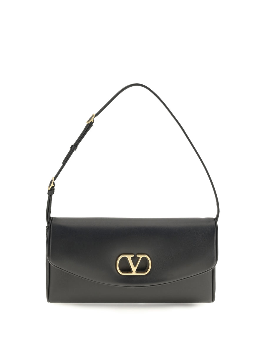 Leather Shoulder Bag Devain Black Calf